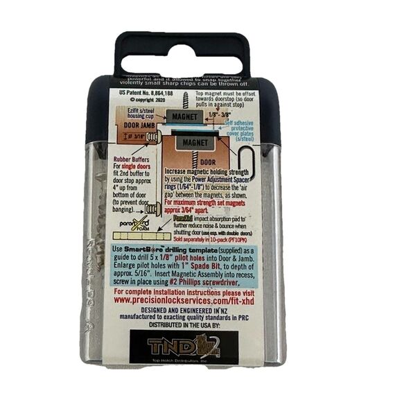 Precision Lock PLS24PRO/XHD EXTRA HEAVY DUTY CONCEALED MAGNETIC CATCH Black - Picture 4 of 7